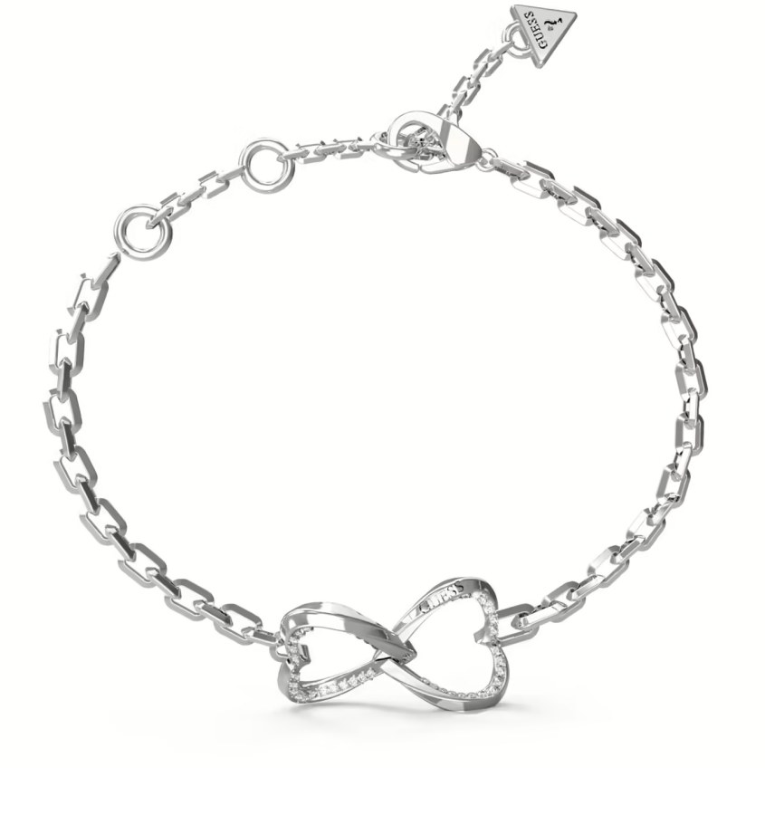 Guess Něžný ocelový náramek se srdíčky Mon Amour JUBB04618JWRH 14,5 cm Guess Něžný ocelový náramek se srdíčky Mon Amour JUBB04618JWRH 14,5 cm - Náramky Náramky s přívěsky