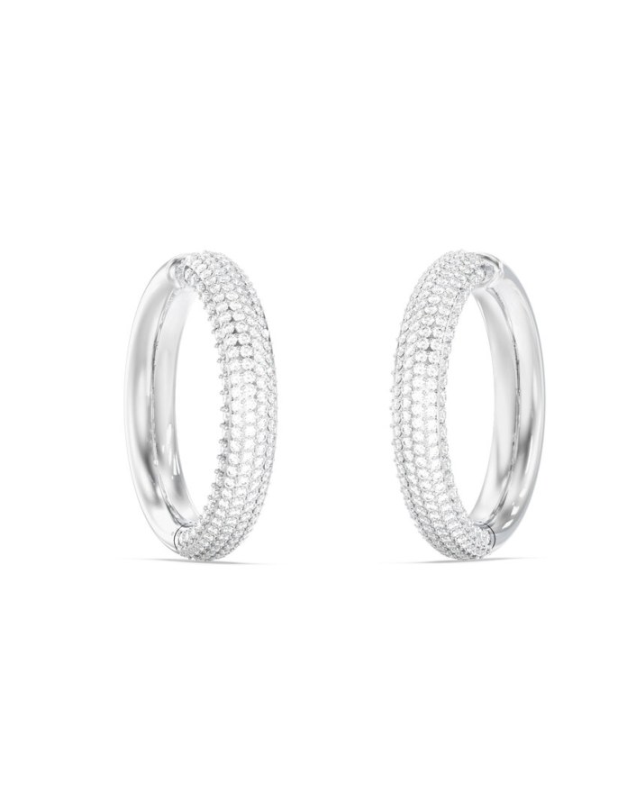 Guess Ocelové kruhy s&nbsp;pavé krystaly Madison JUBE06425JWRHT/U