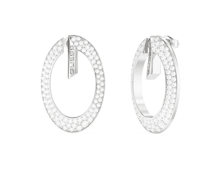 Guess Ocelové náušnice s&nbsp;krystaly G Camden JUBE06334JWRHT/U - Náušnice S kamínky