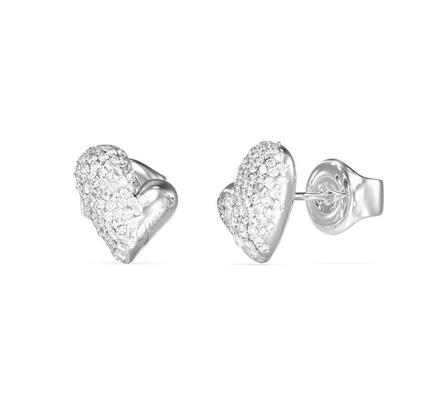 Guess Ocelové srdíčka s krystaly Golden Love JUBE06453JWRHT/U
