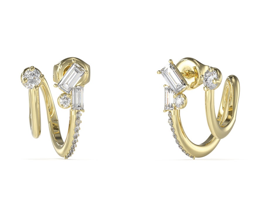 Guess Originální náušnice s krystaly a zirkony Chandelier JUBE05360JWYGT/U - Náušnice Ostatní typy náušnic