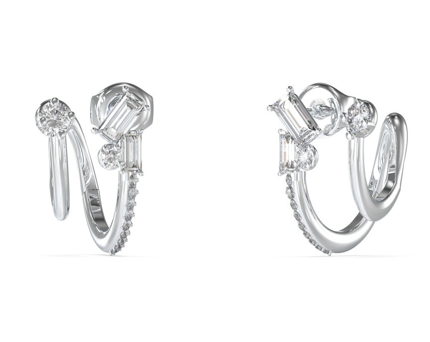 Guess Originální náušnice s krystaly a zirkony Chandelier JUBE05360JWRHT/U Guess Originální náušnice s krystaly a zirkony Chandelier JUBE05360JWRHT/U - Náušnice Ostatní typy náušnic