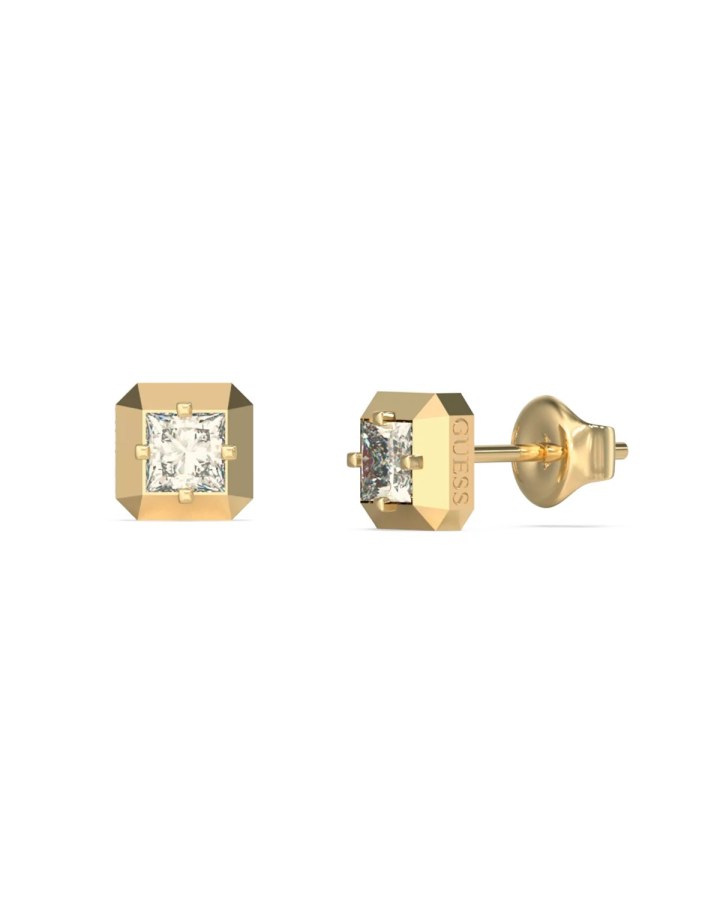 Guess Oslnivé pozlacené náušnice Ace Of Diamonds JUBE06180JWYGT/U - Náušnice Pecky