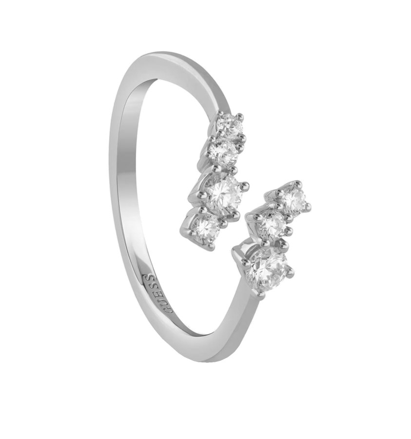 Guess Otevřený prsten se zirkony Jardin JSBR04477JWRH 54 mm - Prsteny Prsteny s&nbsp;kamínkem