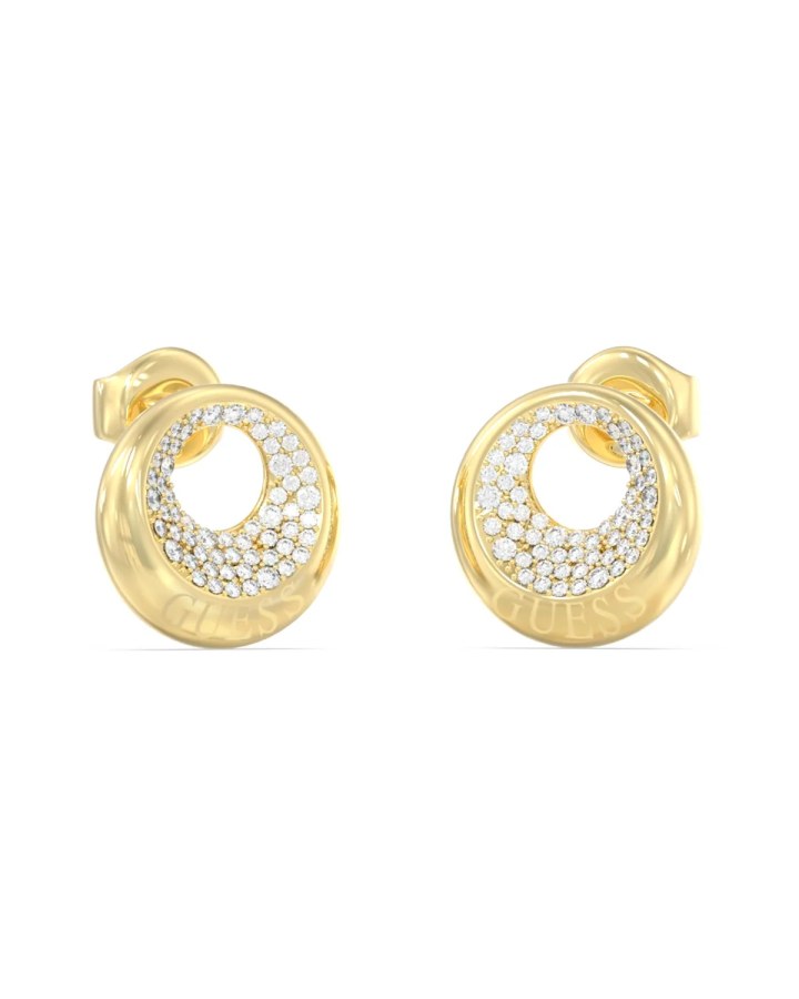 Guess Pozlacené náušnice s&nbsp;krystaly Moon Drops JUBE06247JWYGT/U - Náušnice S kamínky