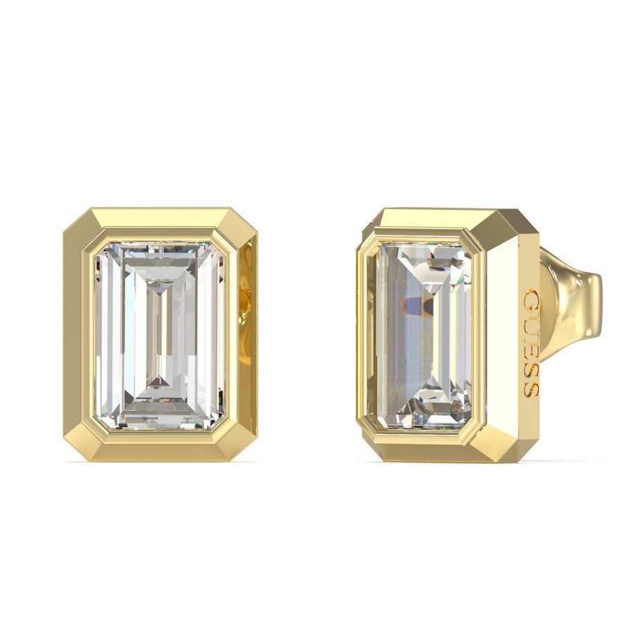 Guess Hranaté pozlacené náušnice 4G Light JUBE05250JWYGT/U Guess Hranaté pozlacené náušnice 4G Light JUBE05250JWYGT/U - Náušnice Pecky
