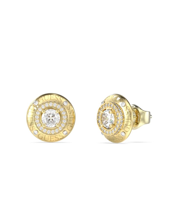 Guess Pozlacené peckové náušnice Sparks JUBE06289JWYGT/U - Náušnice Pecky