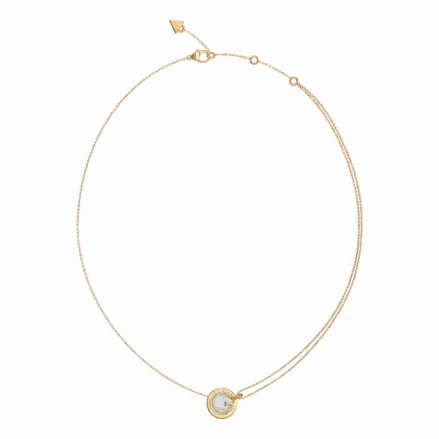 Guess Pozlacený náhrdelník s&nbsp;perletí G Crystal JUBN05437JWYGT/U - Náhrdelníky Náhrdelníky s&nbsp;kameny