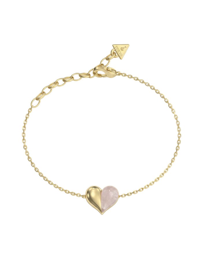 Guess Pozlacený náramek se srdíčkem True Colors JUBB06418JWYGR 18,4 cm