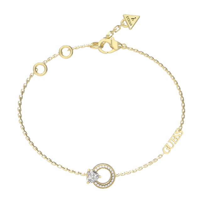 Guess Pozlacený náramek se zirkony M`ama Non M`ama JUBB04663JWYG 21 cm - Náramky Náramky se symboly