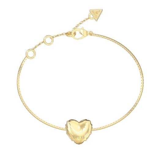 Guess Pozlacený náramek Srdíčko Iconique JUBB05542JWRH 18,4 cm