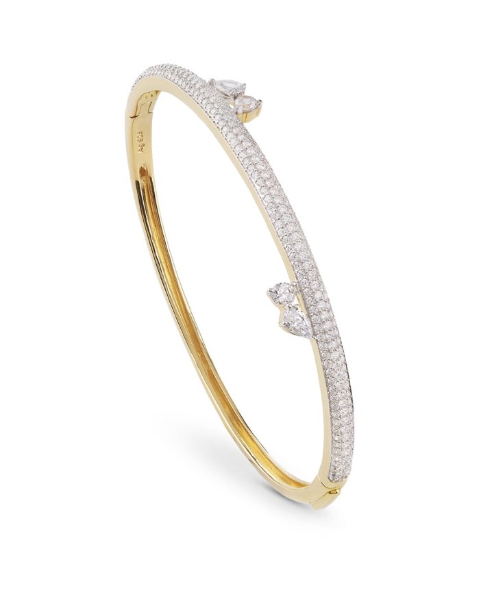 Guess Pozlacený pevný náramek Nuances JSBB04507JWYG 5,5 cm