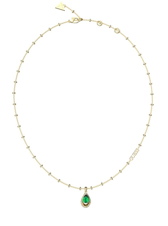 Guess Půvabný pozlacený náhrdelník Crystal Drop JUBN03391JWYGEMT/U - Náhrdelníky