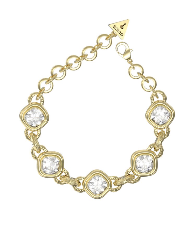 Guess Nepřehlédnutelný náramek s krystaly Mamounia JUBB05311JWYG 18,4 cm - Náramky Řetízkové náramky