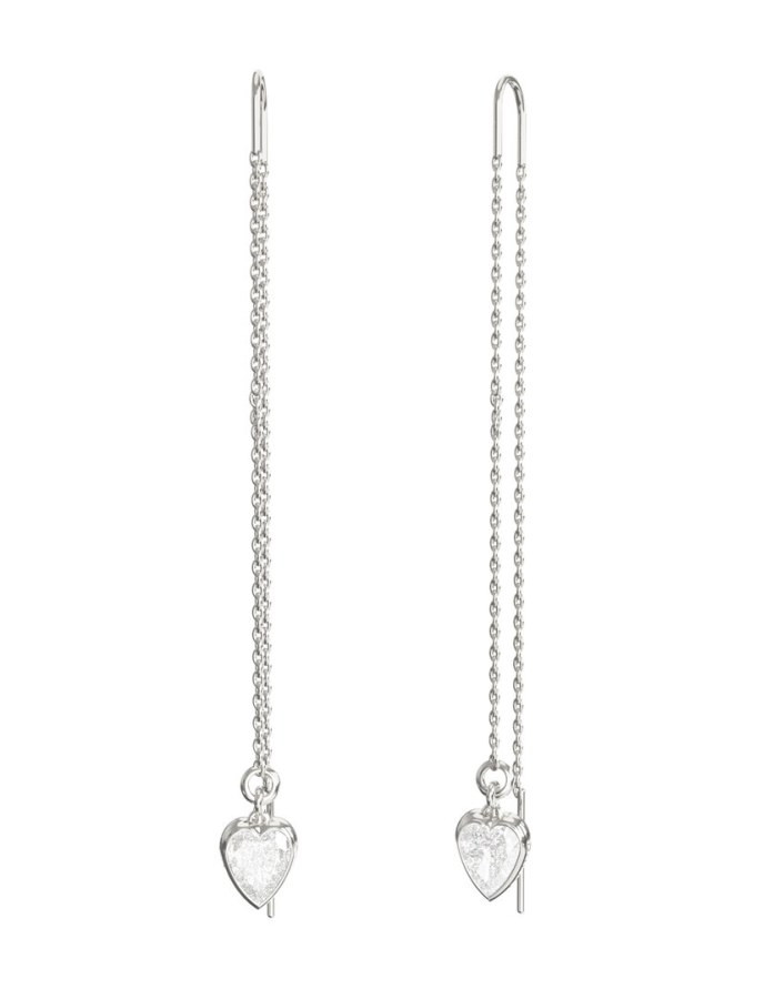 Guess Řetízkové náušnice z&nbsp;oceli Crystal Love JUBE06364JWRHT/U - Náušnice S kamínky