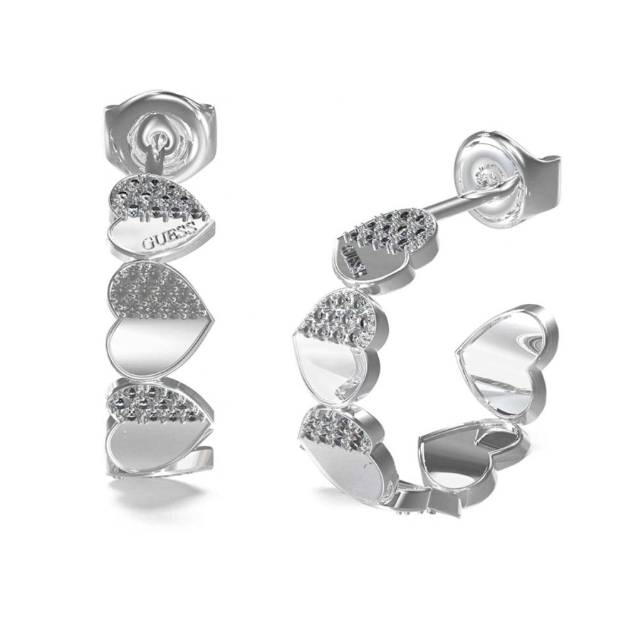 Guess Romantické kruhové náušnice Lovely Guess JUBE03040JWRHT Guess Romantické kruhové náušnice Lovely Guess JUBE03040JWRHT - Náušnice Kruhy