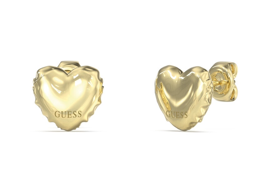Guess Romantické pozlacené náušnice Srdíčka Iconique JUBE05543JWYGT/U Guess Romantické pozlacené náušnice Srdíčka Iconique JUBE05543JWYGT/U - Náušnice Pecky