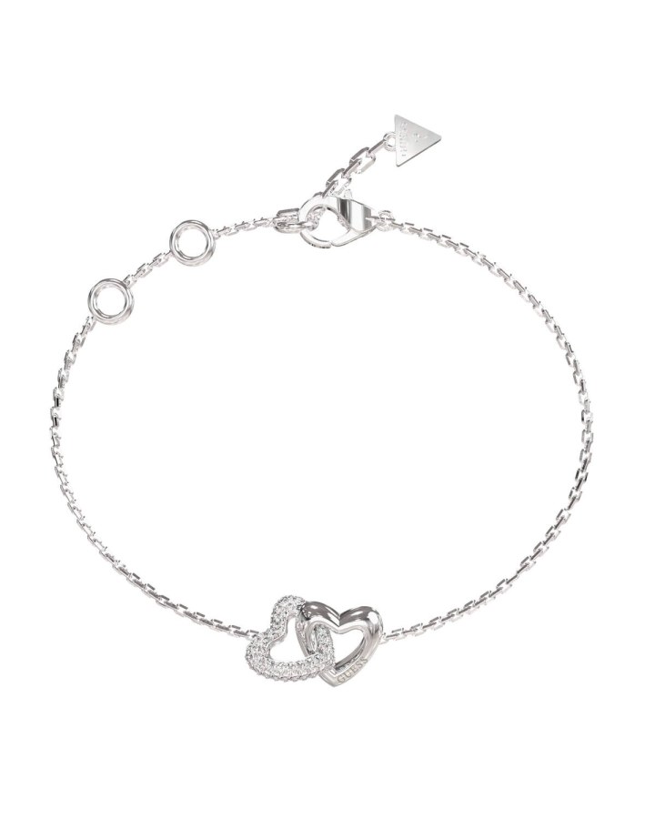 Guess Romantický náramek Propojené srdce Beloved JUBB06014JWRH 18,4 cm - Náramky Řetízkové náramky