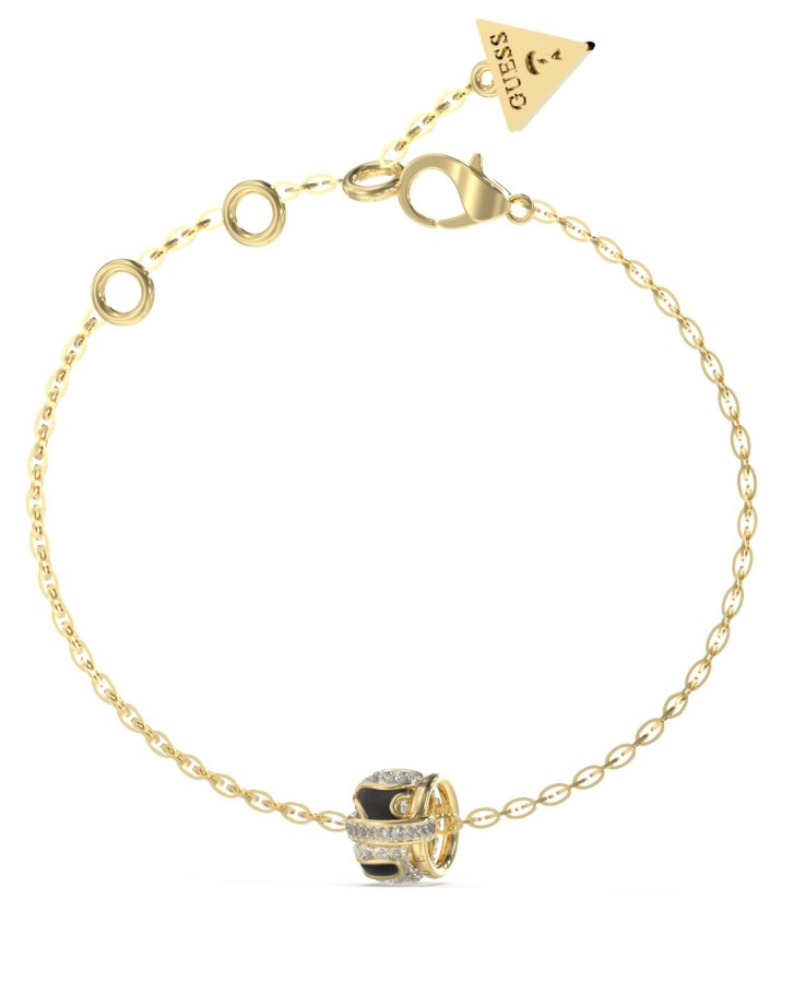 Guess Slušivý pozlacený náramek s krystaly Fabulous Me JUBB05192JWYGBK 18,5 cm Guess Slušivý pozlacený náramek s krystaly Fabulous Me JUBB05192JWYGBK 18,5 cm - Náramky Náramky se symboly