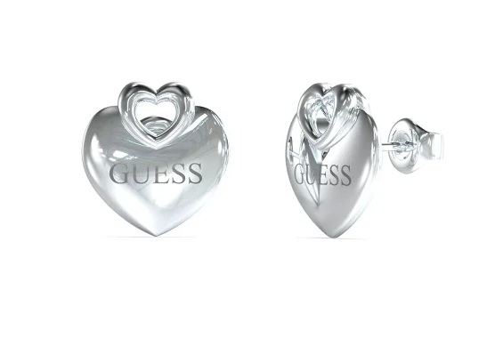 Guess Srdíčkové náušnice z oceli Crazy In Love JUBE05218JWRHT/U Guess Srdíčkové náušnice z oceli Crazy In Love JUBE05218JWRHT/U - Náušnice Pecky