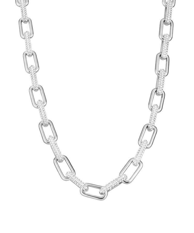 Guess Stříbrný náhrdelník se zirkony Nuances JSBN04589JWRHT/U 44,5 cm - Náhrdelníky