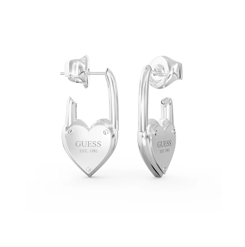 Guess Stylové ocelové náušnice JUBE04214JWRHT-U - Náušnice Visací náušnice