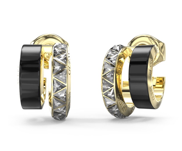 Guess Stylové rozdvojené náušnice Trinity JUBE04572JWYGBKT-U - Náušnice Kruhy