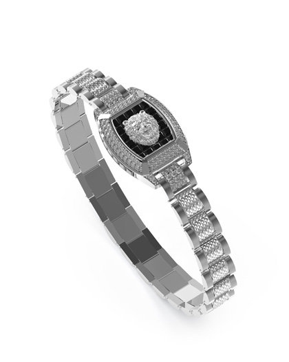 Guess Stylový ocelový náramek Lion King JUMB05000JWSTT/U - Náramky Řetízkové náramky