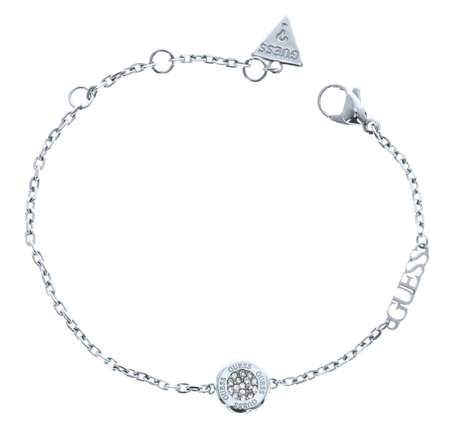 Guess Stylový ocelový náramek se zirkony Stylish Guess JUBB04594JWRH 21 cm Guess Stylový ocelový náramek se zirkony Stylish Guess JUBB04594JWRH 21 cm - Náramky Řetízkové náramky