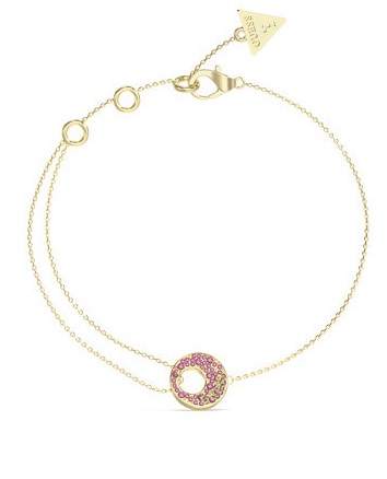 Guess Stylový pozlacený náramek Blooming Summer JUBB05227JWYGPK 18,5 cm Guess Stylový pozlacený náramek Blooming Summer JUBB05227JWYGPK 18,5 cm - Náramky Řetízkové náramky