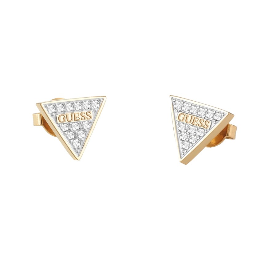 Guess Třpytivé pozlacené náušnice s krystaly Studs Party JUBE02156JWYGT/U Guess Třpytivé pozlacené náušnice s krystaly Studs Party JUBE02156JWYGT/U - Náušnice Pecky