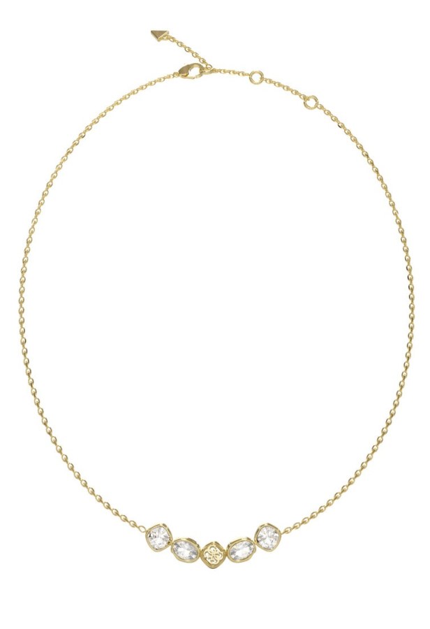 Guess Třpytivý náhrdelník s čirými krystaly Mamounia JUBN05569JWYGT/U - Náhrdelníky Náhrdelníky s kameny