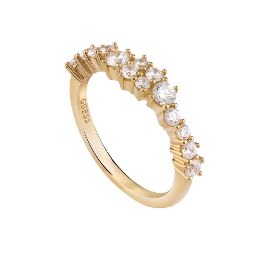 Guess Pozlacený prsten se zirkony Jardin JSBR04480JWYG 52 mm - Prsteny Prsteny s&nbsp;kamínkem