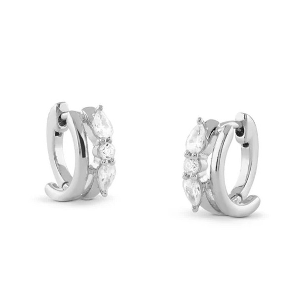 Guess Stříbrné náušnice se zirkony Nuances JSBE04520JWRHT/U - Náušnice S kamínky