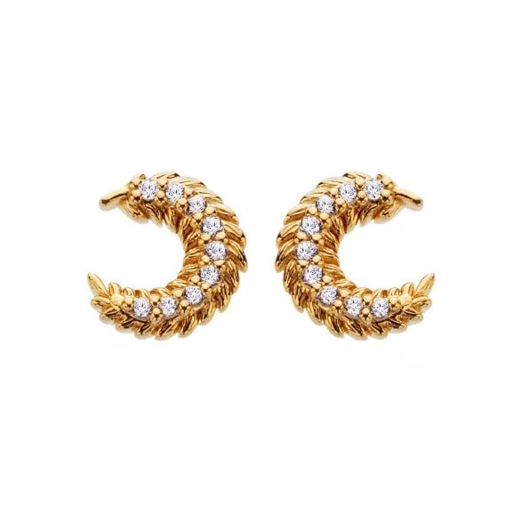 Hot Diamonds Pozlacené náušnice s&nbsp;diamantem a&nbsp;topazy Selene DE855 - Náušnice Pecky