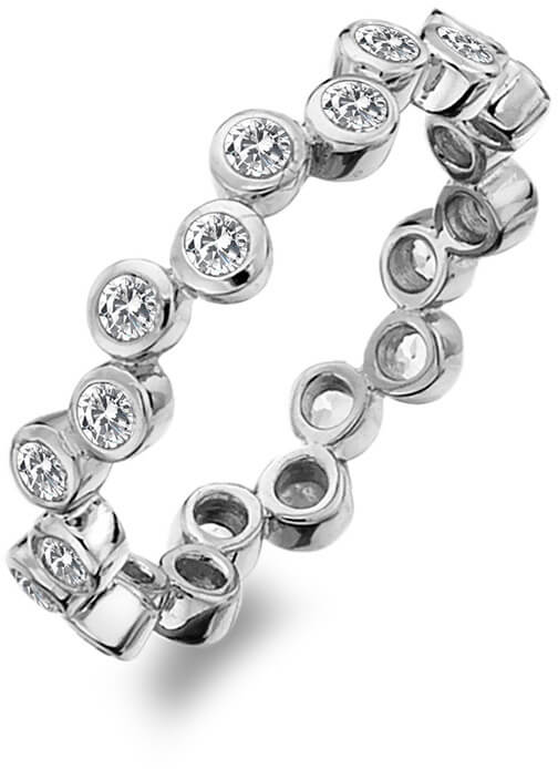 Hot Diamonds Luxusní stříbrný prsten s topazy a diamantem Willow DR208 56 mm - Prsteny Prsteny s kamínkem