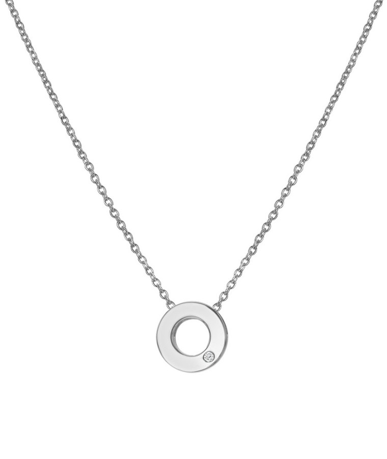 Hot Diamonds Minimalistický stříbrný náhrdelník s diamantem Diamond Amulets DP892