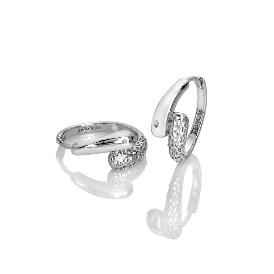 Hot Diamonds Nadčasové stříbrné náušnice s&nbsp;diamanty Aster DE860 - Náušnice Kruhy