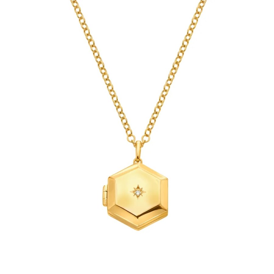 Hot Diamonds Nádherný náhrdelník s&nbsp;diamantem Much Loved DP1102 (řetízek, přívěsek) - Náhrdelníky Náhrdelníky s&nbsp;kameny