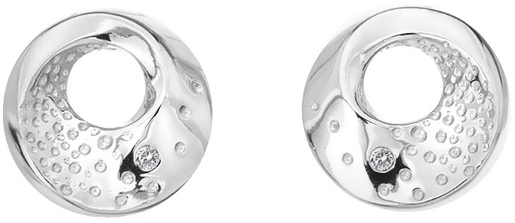 Hot Diamonds Něžné stříbrné náušnice s diamanty Quest DE650 - Náušnice Pecky
