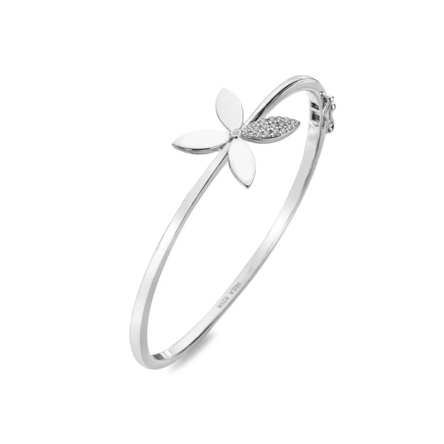 Hot Diamonds Pevný náramek s&nbsp;diamantem a&nbsp;topazy Květina Eden DC236 - Náramky Pevné náramky