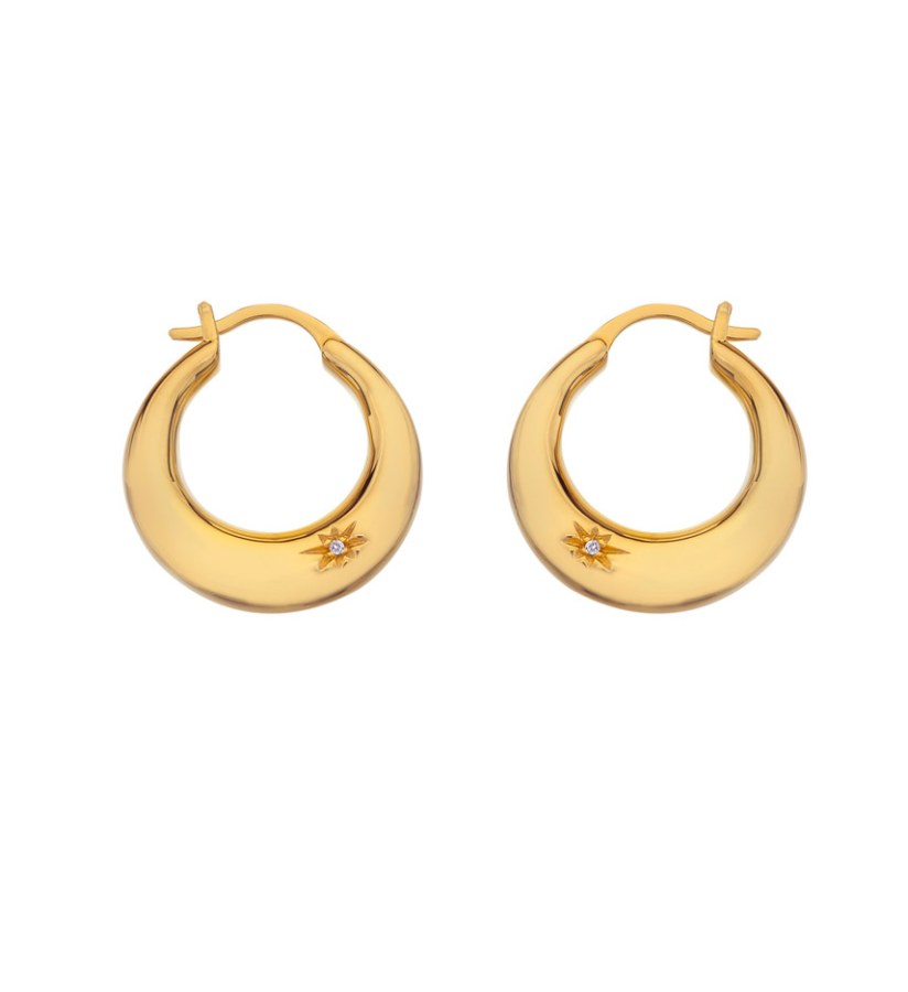 Hot Diamonds Pozlacené náušnice kruhy s diamanty Jac Jossa Soul DE672