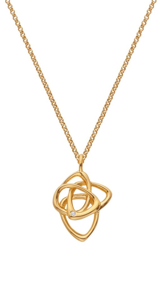 Hot Diamonds Pozlacený náhrdelník s diamantem Golden Edit Hope DP1085 (řetízek, přívěsek) Hot Diamonds Pozlacený náhrdelník s diamantem Golden Edit Hope DP1085 (řetízek, přívěsek) - Náhrdelníky