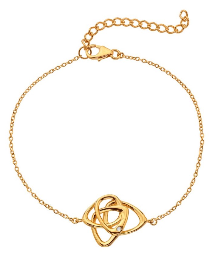 Hot Diamonds Pozlacený náramek s pravým diamantem Golden Edit Hope DL708 Hot Diamonds Pozlacený náramek s pravým diamantem Golden Edit Hope DL708 - Náramky Náramky se symboly