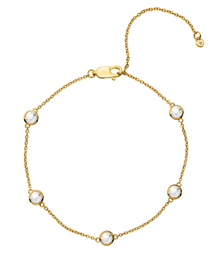 Hot Diamonds Pozlacený náramek s topazy a pravým diamantem Gemstone DL698 Hot Diamonds Pozlacený náramek s topazy a pravým diamantem Gemstone DL698 - Náramky Řetízkové náramky