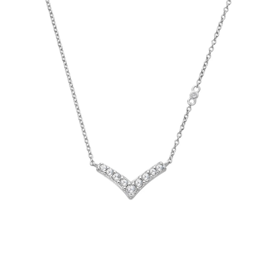 Hot Diamonds Třpytivý stříbrný náhrdelník s&nbsp;diamantem Lustre DN231 - Náhrdelníky Náhrdelníky s&nbsp;kameny