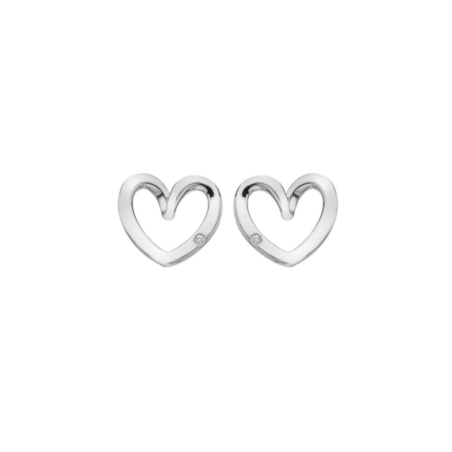 Hot Diamonds Stříbrné srdcové náušnice Heart DE845 - Náušnice Pecky