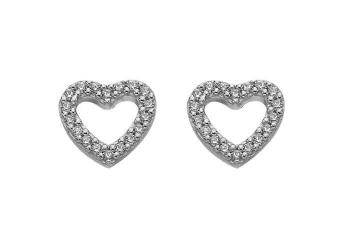 Hot Diamonds Stříbrné náušnice se zirkony Silver Whisper SWE004 - Náušnice Pecky