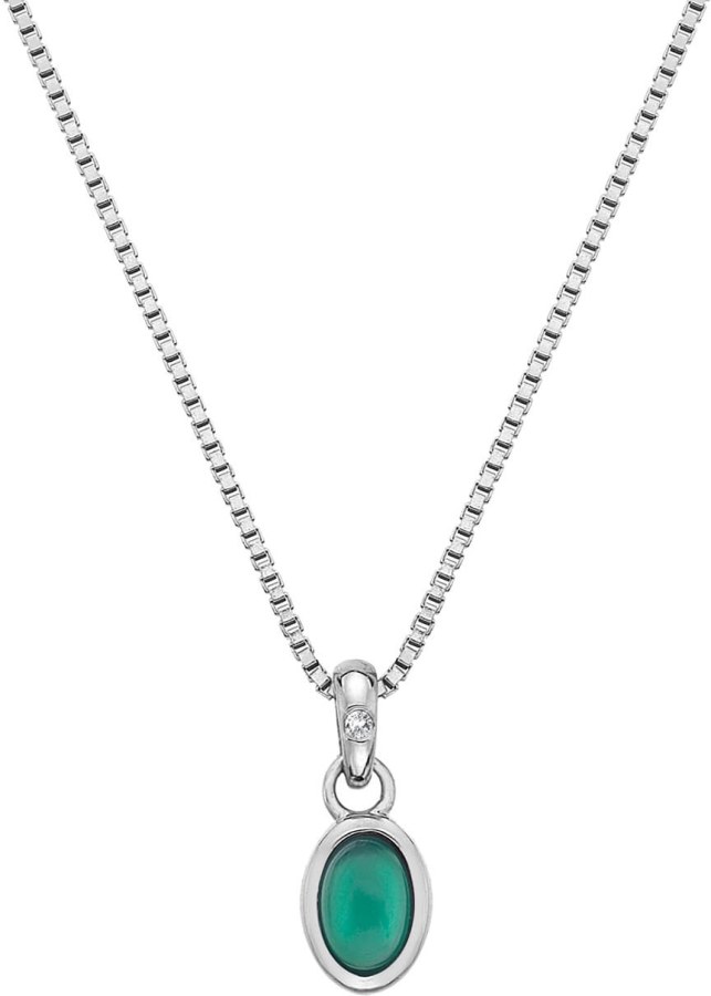Hot Diamonds Stříbrný náhrdelník pro narozené v květnu Birthstone DP758 - Náhrdelníky