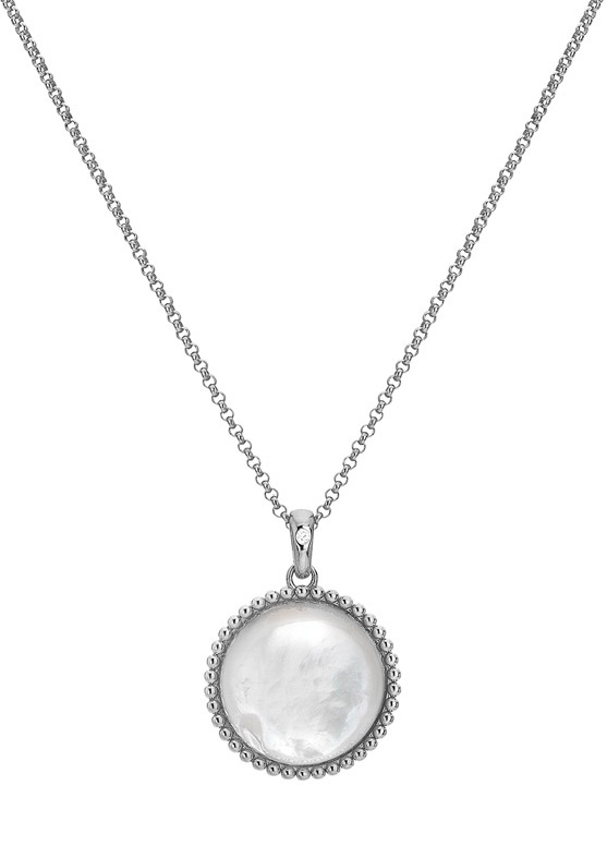 Hot Diamonds Stříbrný náhrdelník s diamantem a perletí Most Loved DP922 - Náhrdelníky